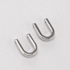Подвеска буква "U",12 мм, цв.Серебро