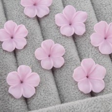 Цветы из полимерной глины, нежно-розовый, 15-17мм
