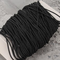 Нейлоновый шнур, 0.8 мм, Чёрный, 1м