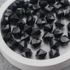 Акриловые бусины для сумок, куб, 10 мм, цв. Чёрный, 500 гр