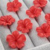 Цветы из полимерной глины, Красный, 18-20мм