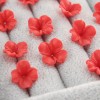 Цветы из полимерной глины, Красный, 9-11мм
