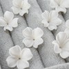 Цветы из полимерной глины, белый, 15-18мм