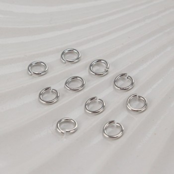 Соединительное кольцо, 4мм, цв.серебро, 1 уп.(10 шт)