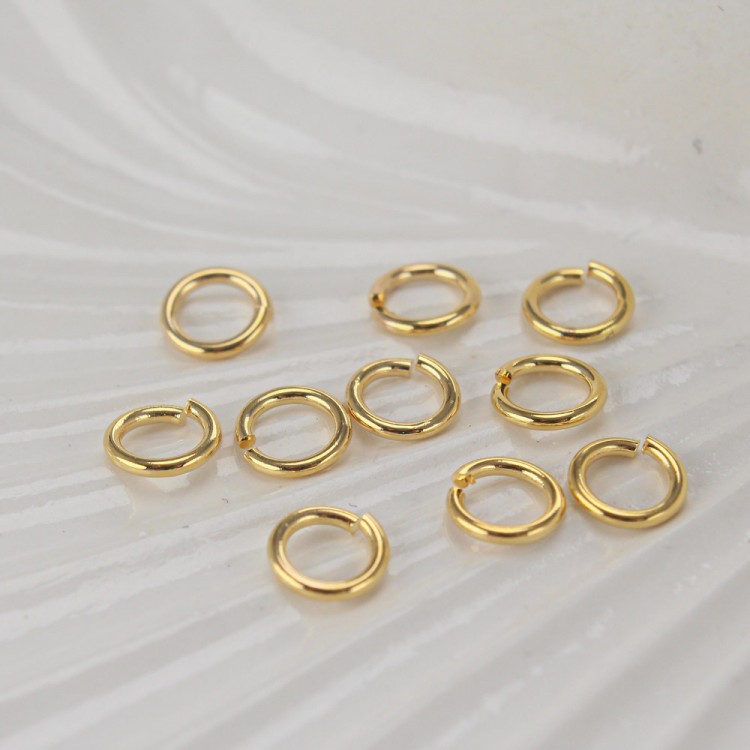 Соединительное кольцо, 5мм, цв.золото, 1 уп.(10 шт)