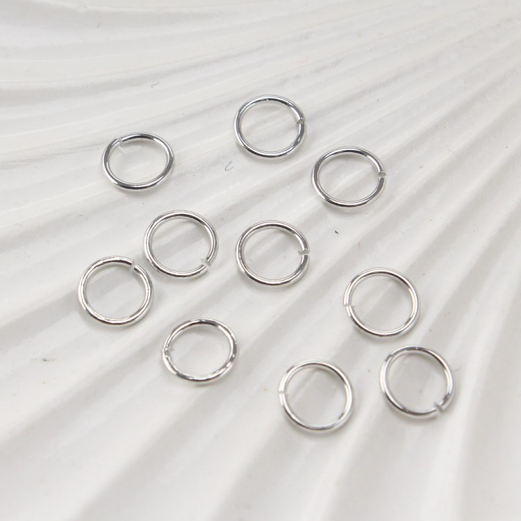 Соединительное кольцо, 6мм, цв.серебро, 1 уп.(10 шт)