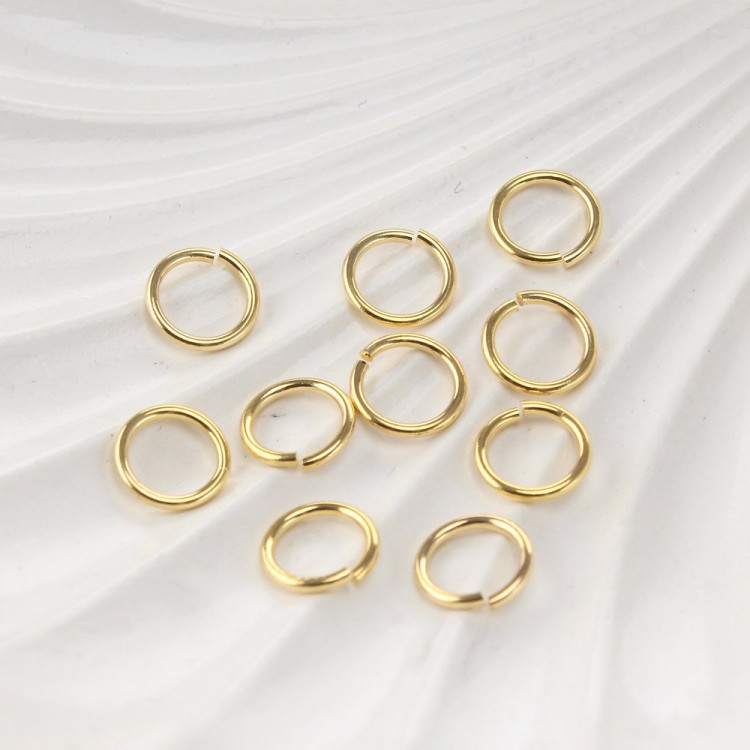 Соединительное кольцо, 8мм, цв.золото, 1 уп.(10 шт)