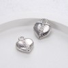 Подвеска "Сердце" с фианитами, 12 мм, цв.Серебро