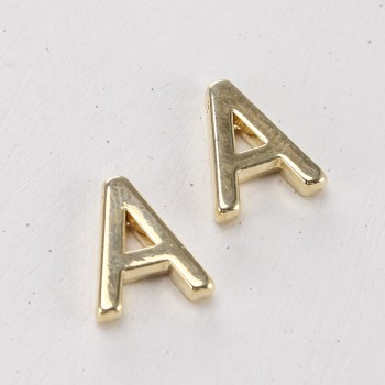 Подвеска буква "A",12 мм, цв.Золото