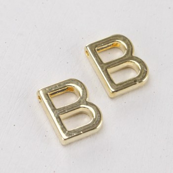 Подвеска буква "B",12 мм, цв.Золото