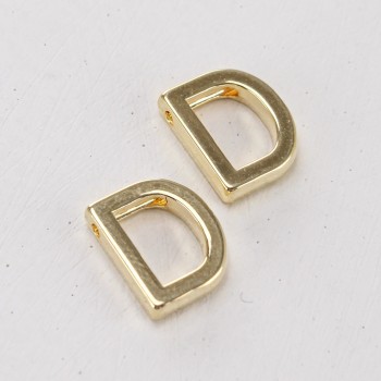 Подвеска буква "D",12 мм, цв.Золото