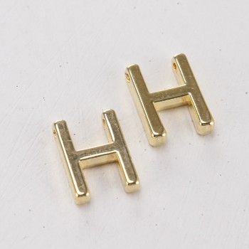 Подвеска буква "H",12 мм, цв.Золото