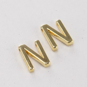 Подвеска буква "N",12 мм, цв.Золото