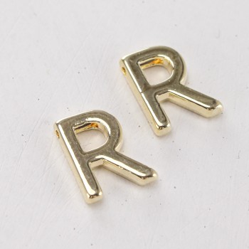 Подвеска буква "R",12 мм, цв.Золото