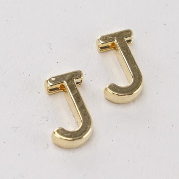 Подвеска буква "J",12 мм, цв.Золото