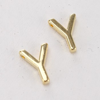 Подвеска буква "Y",12 мм, цв.Золото