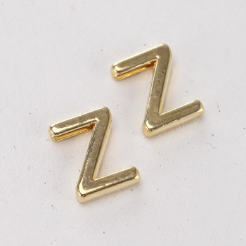 Подвеска буква "Z",12 мм, цв.Золото