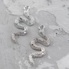 Подвеска змея, 11*24мм, цв.Серебро